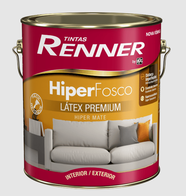 Tinta Renner Latéx Hiper Fosco 3,6 Litros Branco